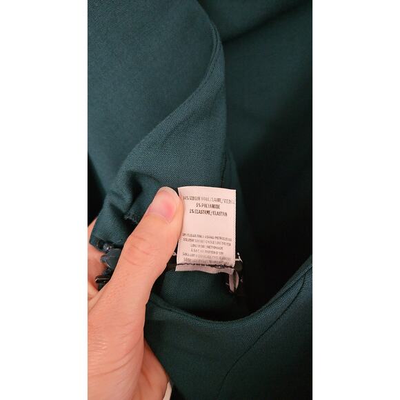 Oscar de la Renta Women's Teal High Neck Cowl Back Formal Gown Size 8 - Picture 8 of 11